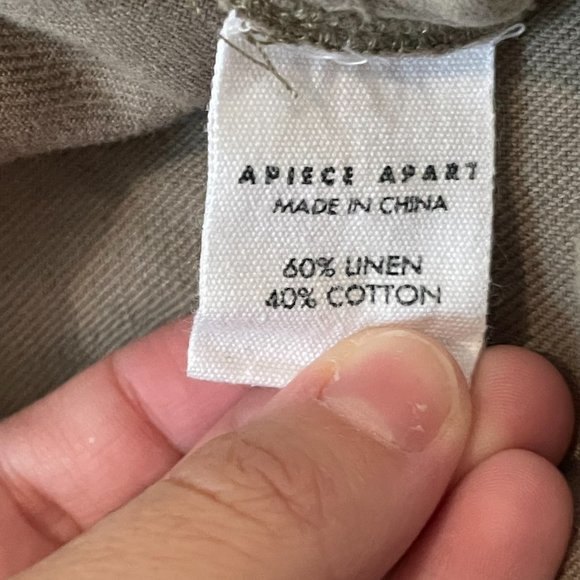 Apiece Apart Bendita Tie-Waist Pleated Pants in Pistachio Size 4 - Picture 8 of 9